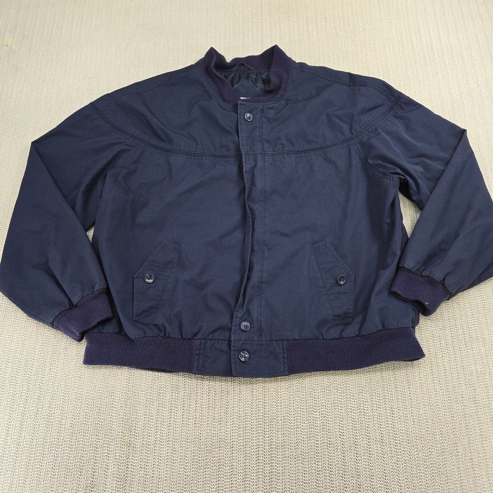 Vintage Yukon Trail Adventure Bomber Jacket Mens Extra Large 90's Blue Full Zip